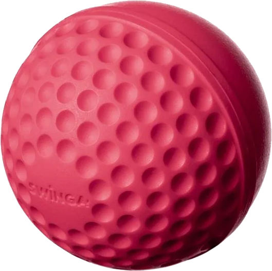 Tilde pink dimpled practice cricket ball